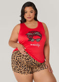 Plus Size Love To Sleep Mom Life Shorts Set