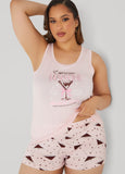 Love To Sleep Martini PJs Set