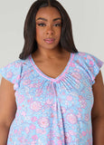 Ellen Tracy Floral PJ Capris Set