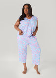 Ellen Tracy Floral PJ Capris Set