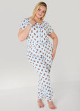 Moon To Noon Bear Print Jumpsuit Set