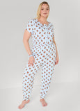 Moon To Noon Bear Print Jumpsuit Set
