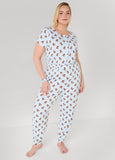 Moon To Noon Bear Print Jumpsuit Set