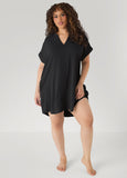 V Neck Textured Sleepshirt