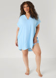 Textured V Neck Sleepshirt