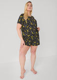 Moon To Noon Moon Print Short Set