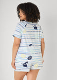 Moon To Noon Seashell Shorts Set