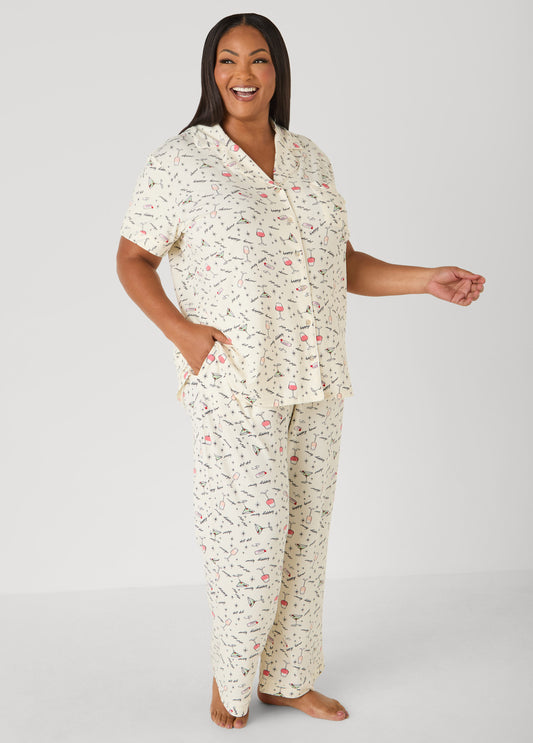 Moon To Noon Cocktail PJs Set