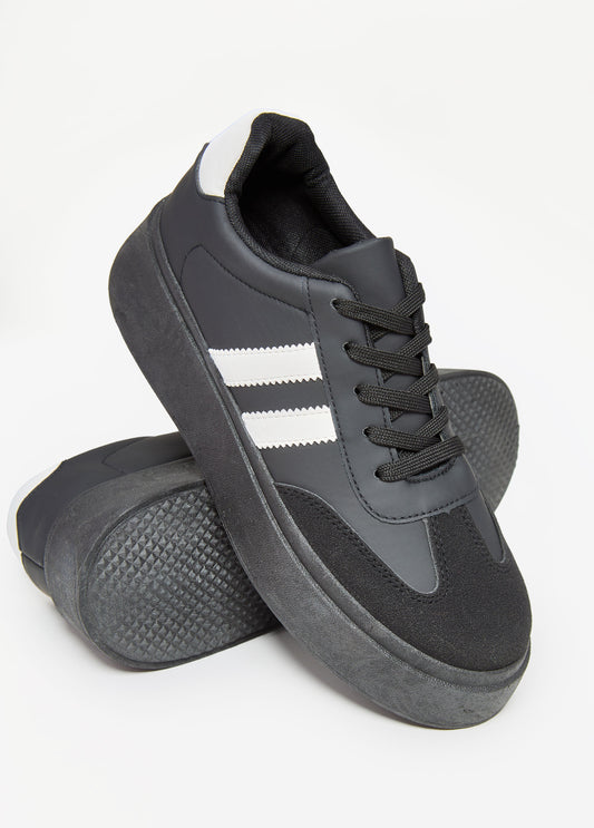 Striped Low Top Sneakers