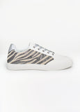 Metallic Zebra Paneled Sneakers