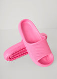 Ribbed Slide Sandals