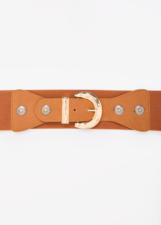 Faux Suede Stretch Belt
