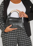 Croc Effect Mini Tote Bag