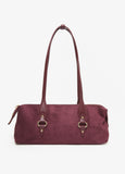 Faux Suede Shoulder Bag