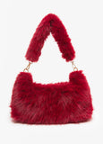 Faux Fur Top Handle Shoulder Bag