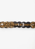 Plus Size Leopard Print Disc Belt