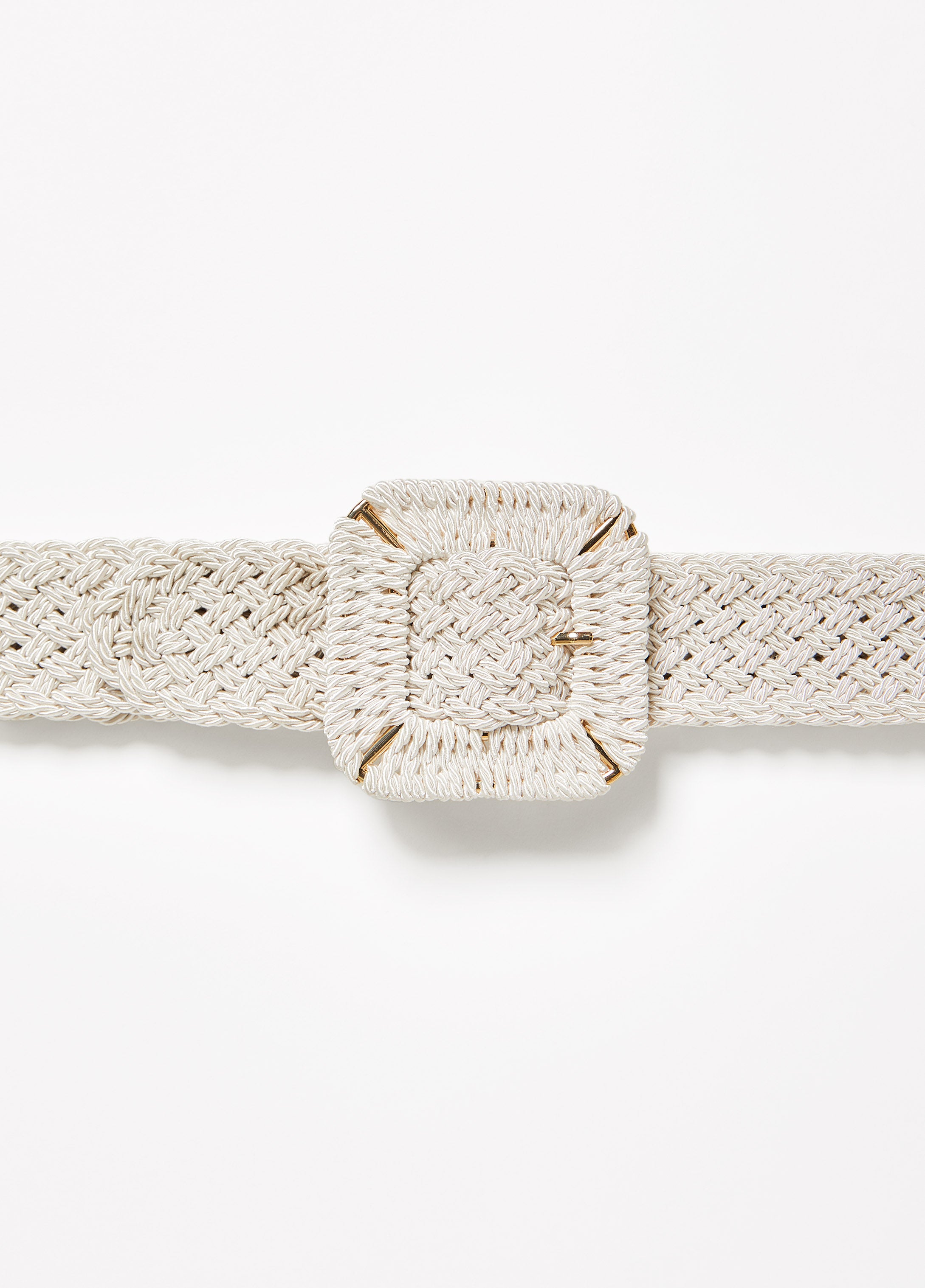 Braided stretch waist belt.