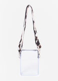 Cow Print Trimmed Clear Camera Bag