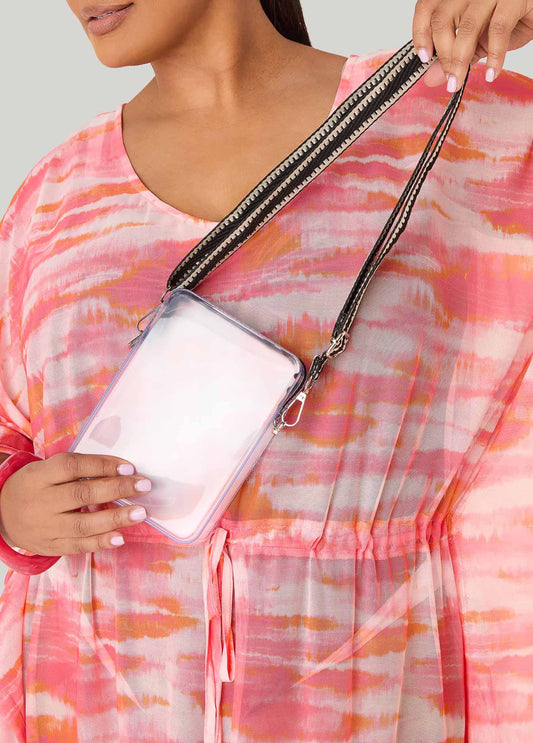 Embroidered Clear Camera Bag