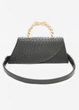 Basketweave Faux Leather Satchel
