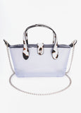 Cow Print Trimmed Clear Bag