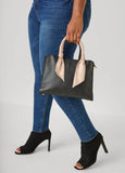 Scarf Accented Satchel