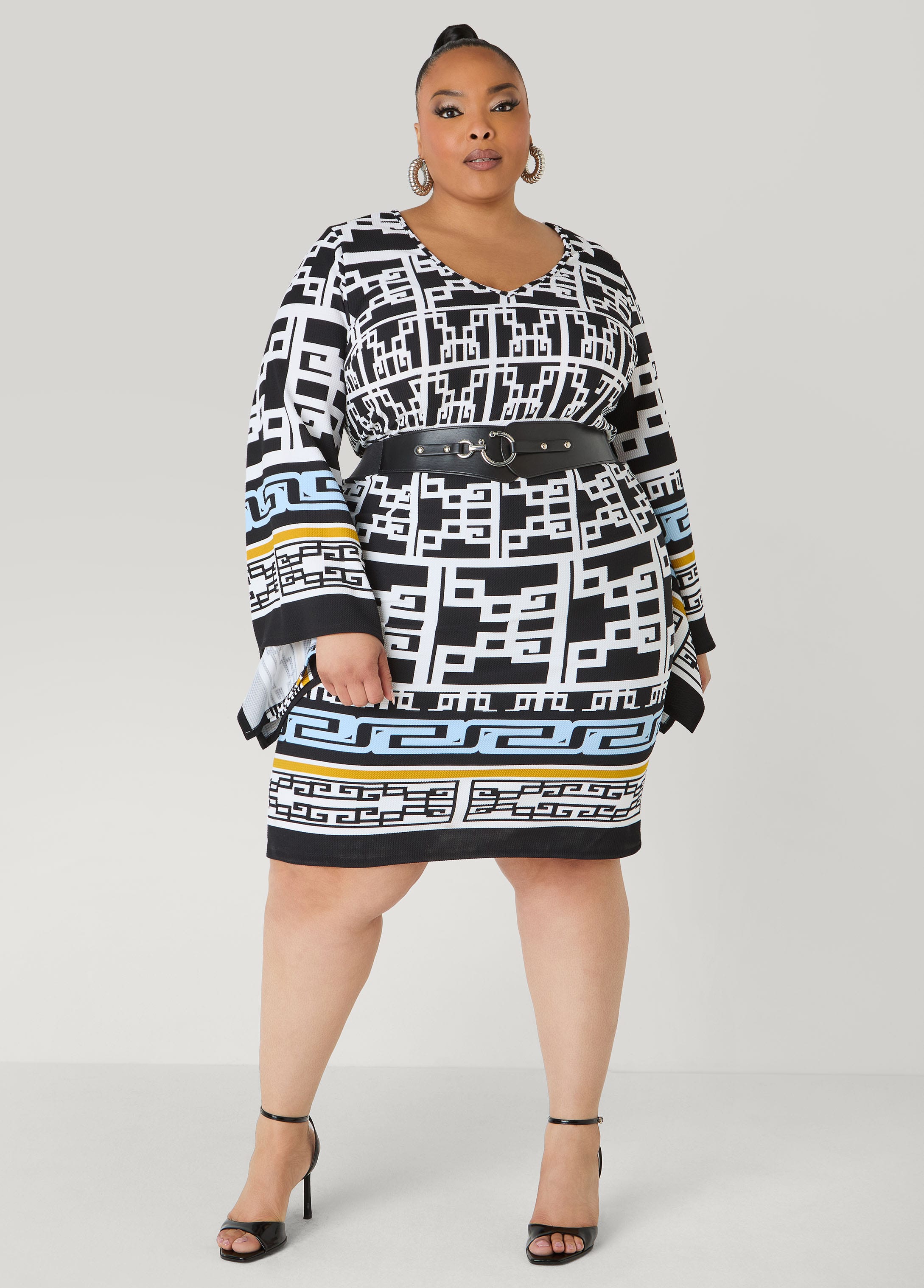 bibiy ASHLEY BELT SKIRT ブラック Bull Ring Buckle Stretch Belt – Ashley Stewart