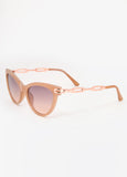 Chain Trimmed Cat Eye Sunglasses