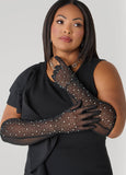 Crystal Mesh Opera Gloves