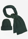Cable Knit Hat And Scarf Gift Set