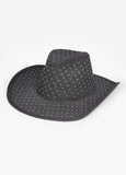 Trendy Crystal Cowboy Hat Black Denim Trend Fashion Cowgirl Fashion