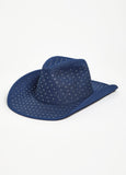 Crystal Detailed Denim Cowboy Hat