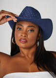 Crystal Detailed Denim Cowboy Hat