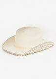 Crystal And Faux Pearl Cowboy Hat
