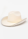Crystal And Faux Pearl Cowboy Hat