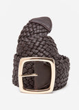 Basketweave Faux Leather Belt