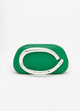 Sculptural Faux Leather Clutch