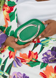 Sculptural Faux Leather Clutch