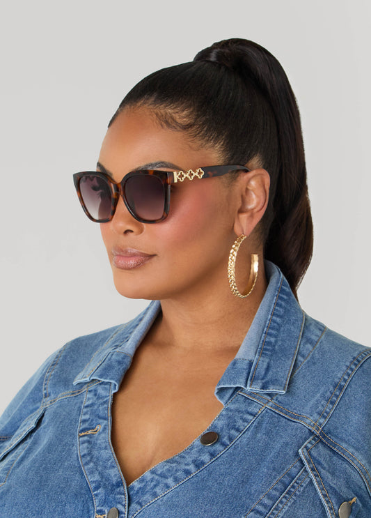 Cutout Tortoiseshell Sunglasses