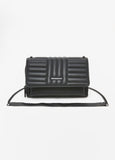 Quilted Faux Leather Flap Bag