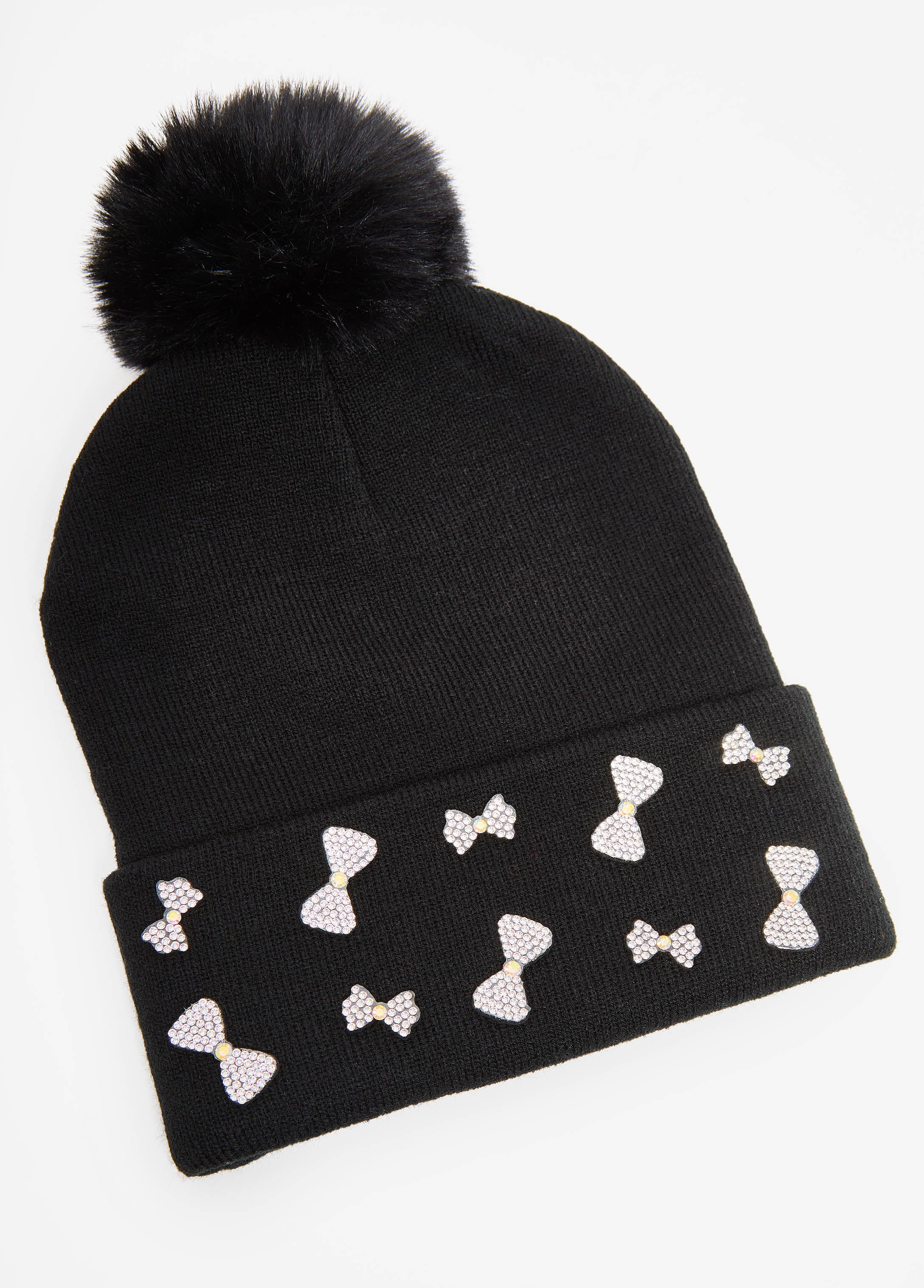 Bow Embellished Beanie