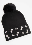Bow Embellished Beanie