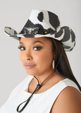 Cow Print Basketweave Cowboy Hat