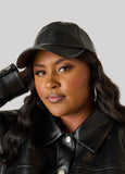Faux Leather Baseball Cap