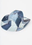 Patchwork Denim Print Fedora