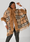 Plaid Hooded Ruana