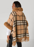 Plaid Hooded Ruana