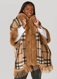 Plaid Hooded Ruana
