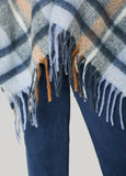 Brushed Fringed Plaid Ruana