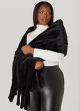 Faux Fur Scarf With Tails